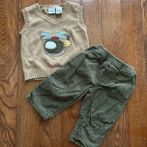 Sonoma two pc 6/9 mth outfit